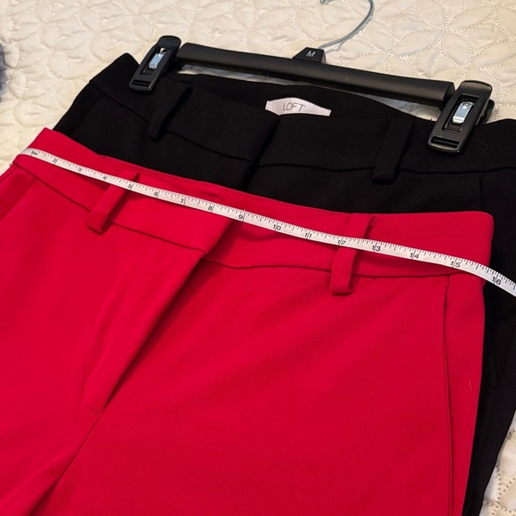 Loft Red and Black Women's Pants Bundle of 2 The Devin Slim Size 6 - Picture 10 of 13